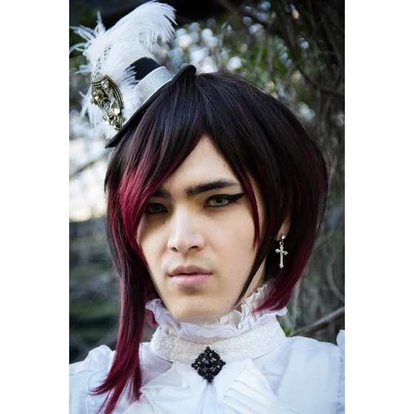 Hot Topic Accessories - Mini Hat Visual Kei Top Hat Feather Steampunk Goth